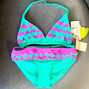 NWT hula star mermaid girls bikini